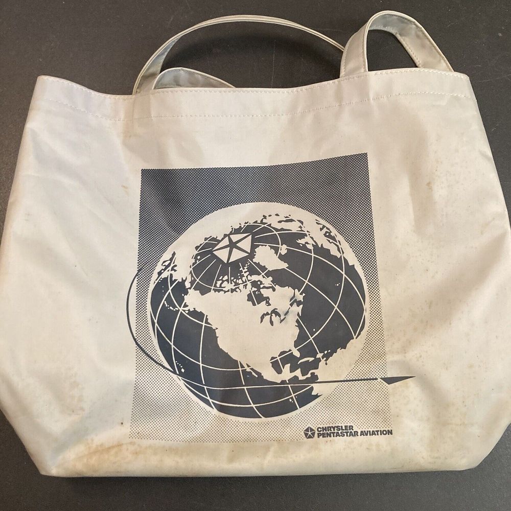 Chrysler Pentastar Aviation Vintage Tote Bag Airplane Ephemera Airline Flight